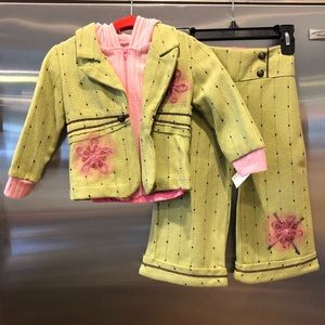Baby Sara Green and Pink Set